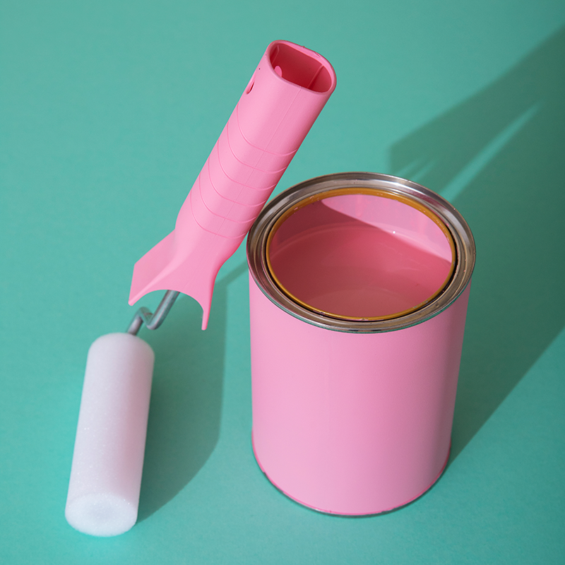 Home Assortment Painting Items With Green Paint
